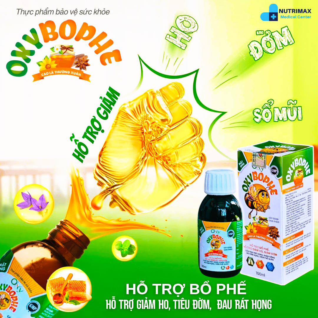 🍯 OXYBOPHE – BỔ PHẾ TỰ NHIÊN, GIẢM HO, GIẢM ĐỜM, NHẸ HỌNG MỖI NGÀY 🌿